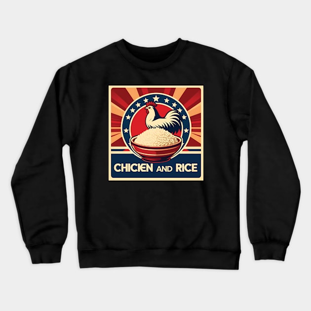 Chicken and Rice Crewneck Sweatshirt by ThesePrints